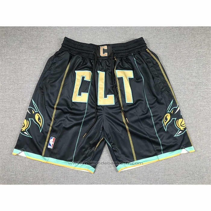 Short Charlotte Hornets Ville Just Don 2022-23 Noir